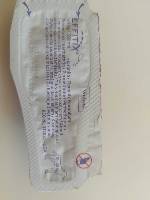 vendo pipeta Effitix nova cães 10-20kg