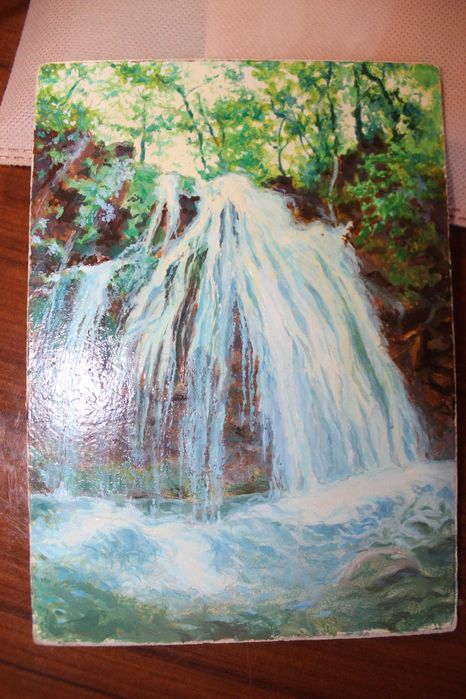 Картина маслом "Водопад"
