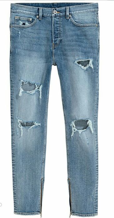 H&M р.50-52 (W34) джинсы с молниями на штанинах