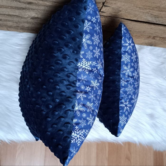 Zestaw poduszek 30x30cm świąteczne granatowe