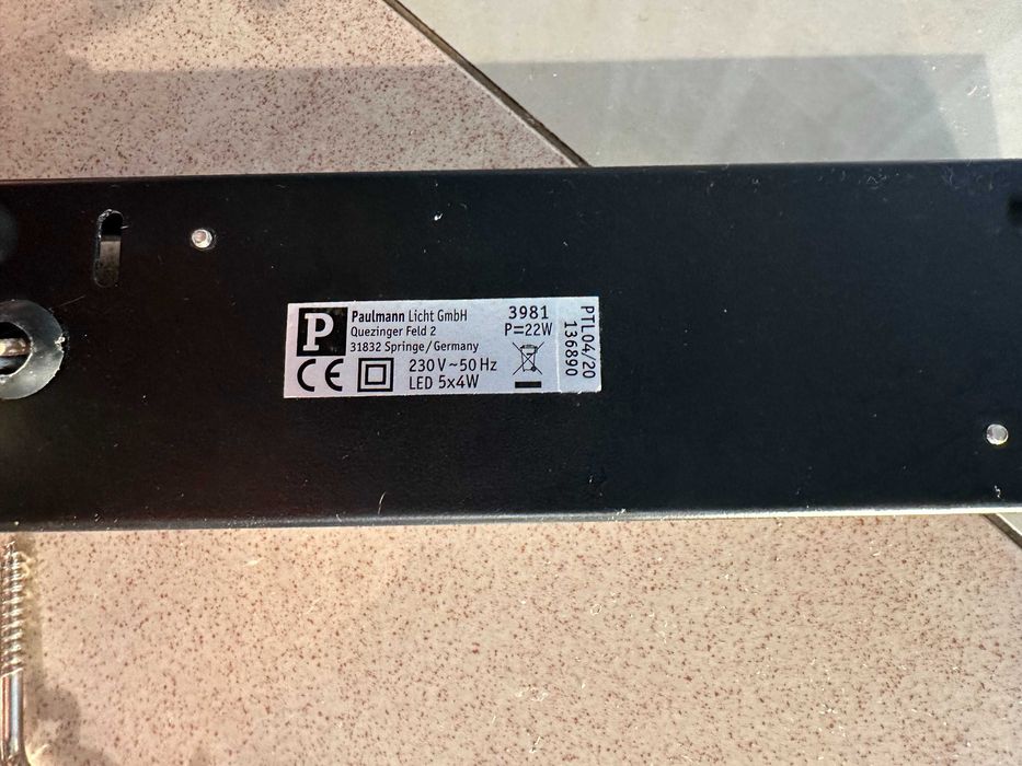 System 12 v kablowy LED Paulmann obrotowy 5x4W Chrom Mat-Chrom sprawny