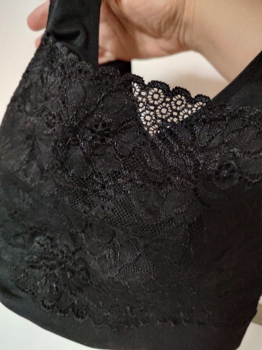 Топ ліф бюст топік ажурний чорний мереживо топик майка водолазка го