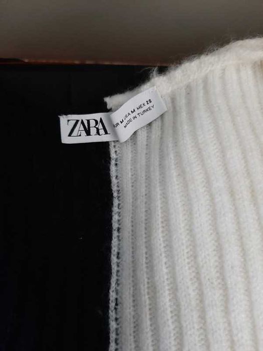 Malha da Zara metade preta, metade branca