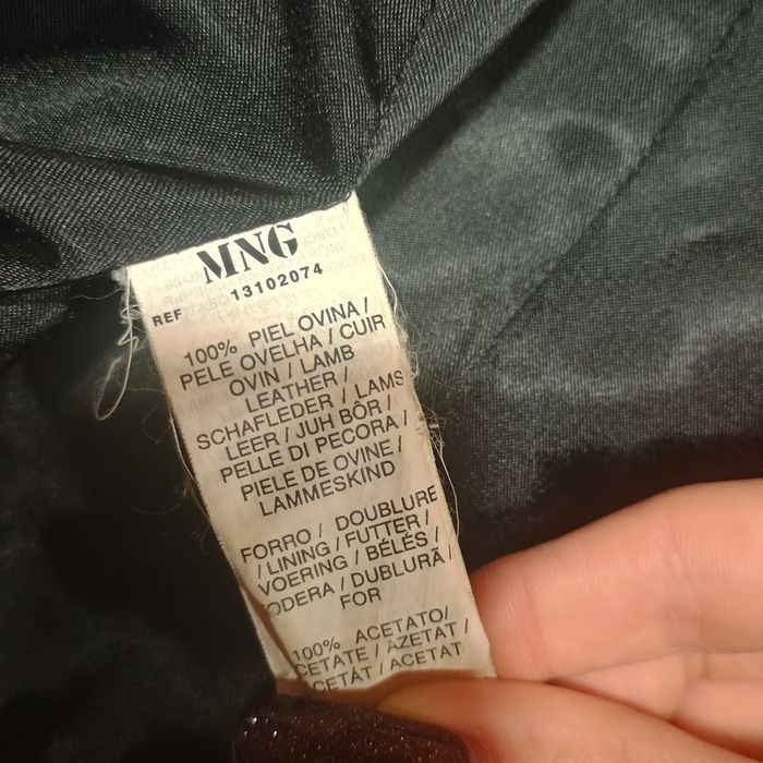 шкіряний піджак mng