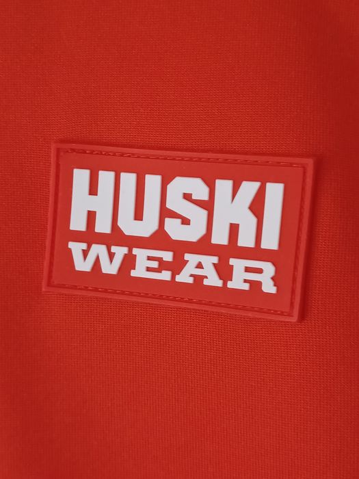 Sportowa bluza full zip streetwear M czerwona Husky