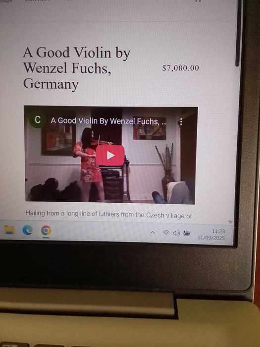 Bom violoncelo alemão, com certificado.