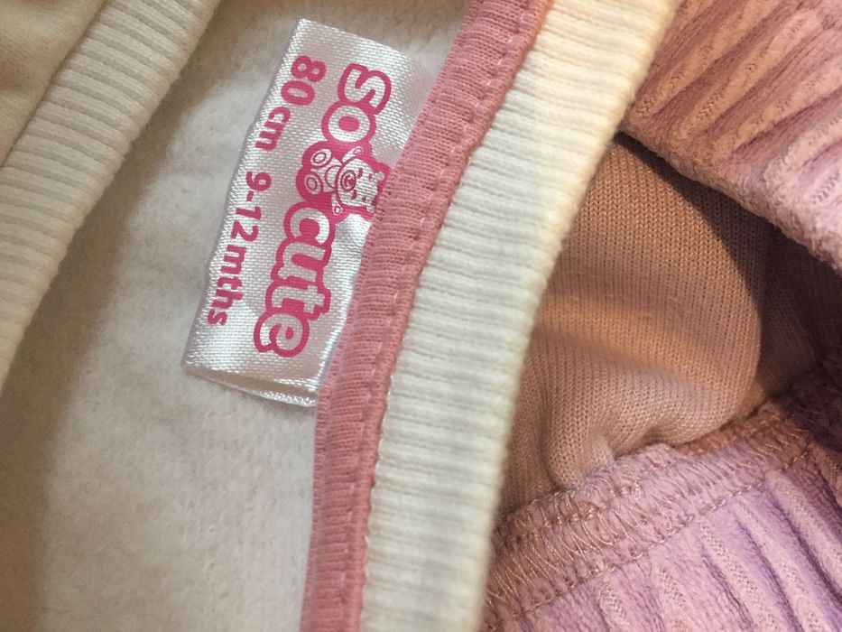 Zestaw jesienno-zimowy, bluza plus spodnie 74-80
