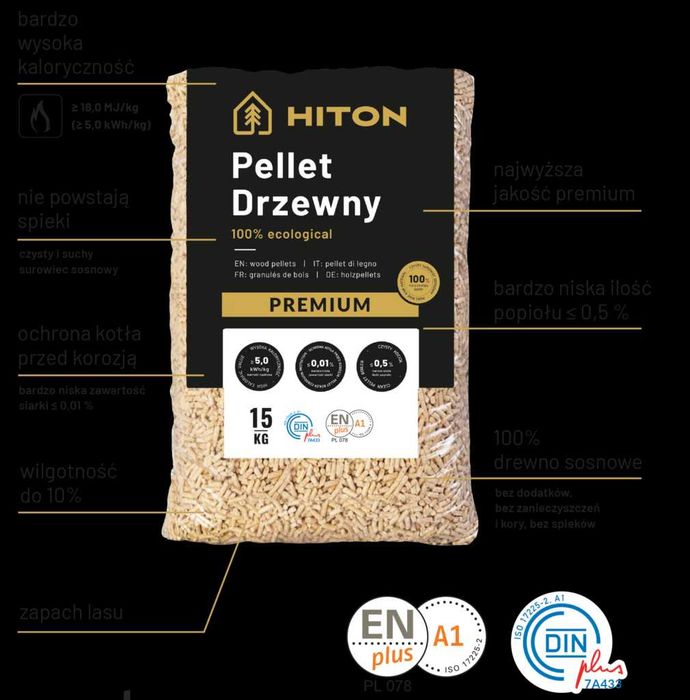 HITON GOLD Pellet drzewny premium ENplus A1 | DINplus Polski producent