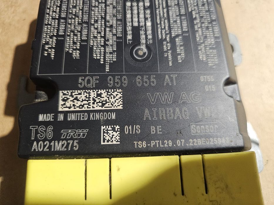 Sensor Moduł sterownik poduszek Airbag Skoda VW Seat Eu