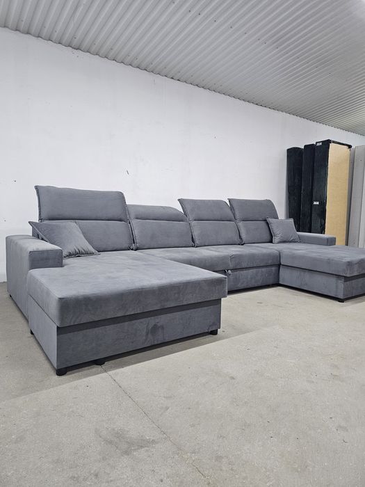 Narożnik U prosto od producenta rozkładany regulowane zagłówki