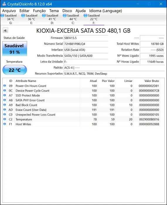 Disco SSD Kioxia 480Gb