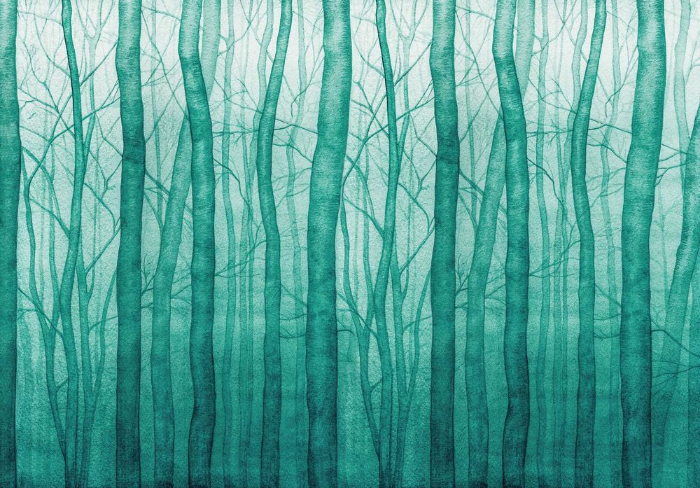 Fototapeta Sztuka Malowany Las Zieleń Na Ścianę 3D Twój Rozmiar + KLEJ
