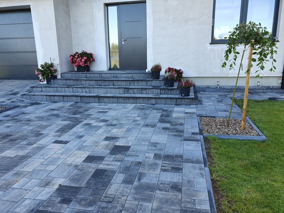 Kostka brukowa ,Układanie kostki brukowej , montaż płotów