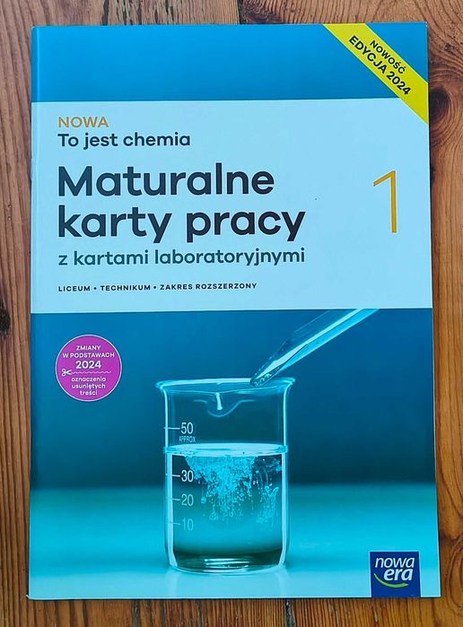 Maturalne karty pracy ,To jest chemia 1 NOWA , edycja 2024, rozszerzenie Nowa Era, nowy egzemplarz