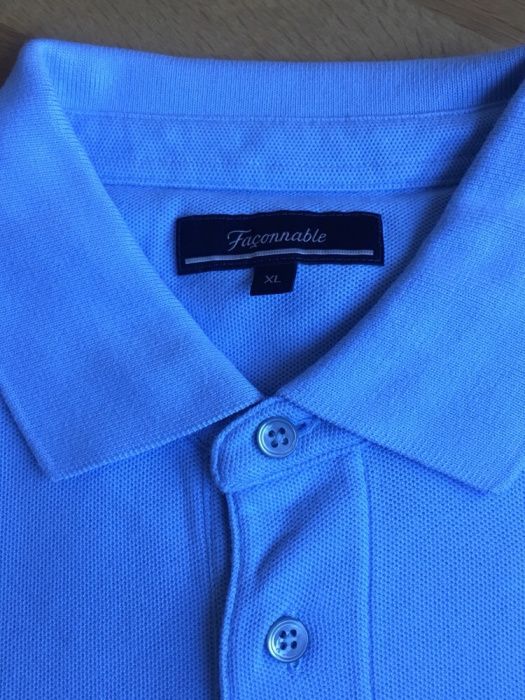 Polo manga curta azul claro novo - XL - Façonnable