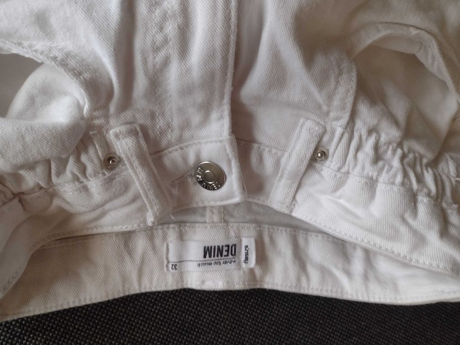 Promod Sinsay spodnie białe granatowe JEANSY SKINNY r. 32 34  XS r. 15