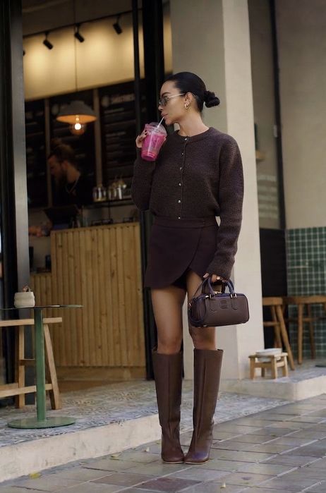 Zara sweter kardigan s 36 czekoladowy brązowy