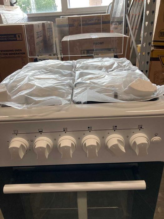 Плита газова G4FG5612W 50см. біла (GRUNHELM) газова духовка