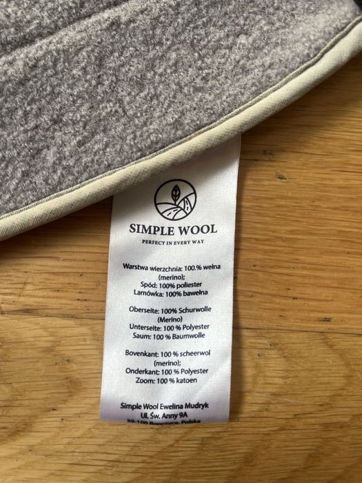 Wełniana wkładka do wózka spacerówki merino Simple wool