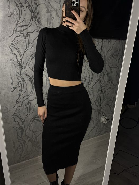 Трикотажний костюм,вязаний костюм xs