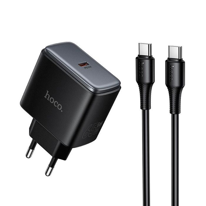 Зарядний пристрій 65W Hoco C159A з кабелем type C у комплекті!