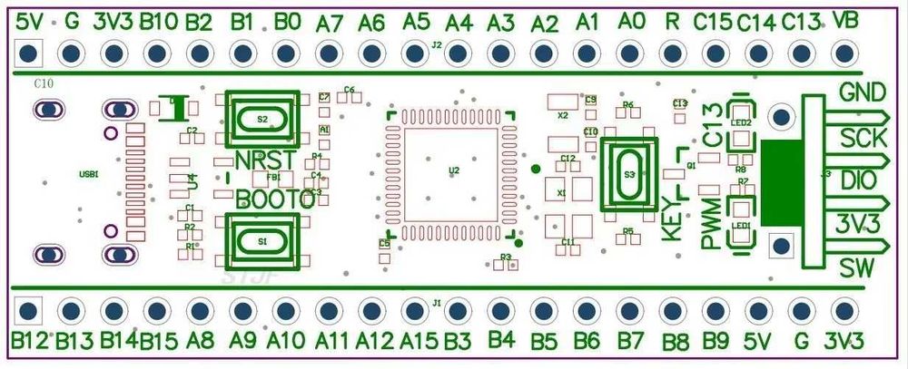Отладочная плата STM32F411CEU6 ARM Cortex-M4 BlackPill