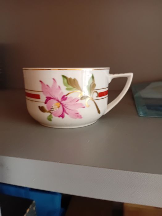 Полная чашку 50е года, ручная роспись