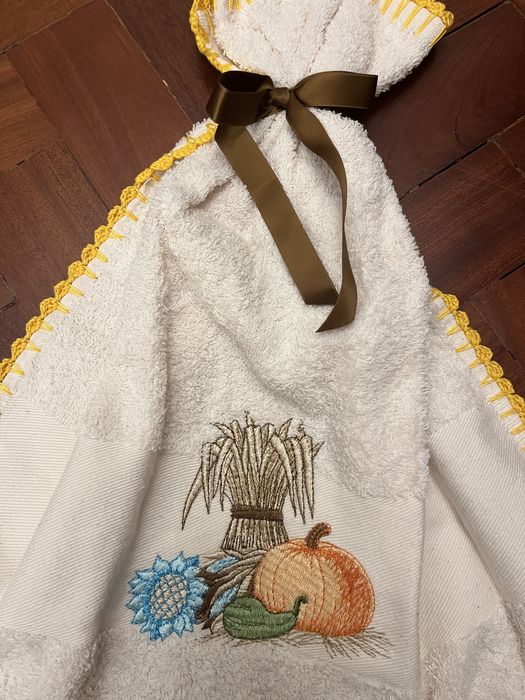 Panos de cozinha com crochet