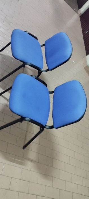 cadeiras de espera/secretaria em azul – conjunto de 2