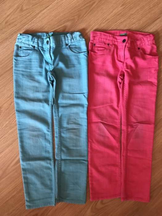 Benetton Pink and Blue Trousers