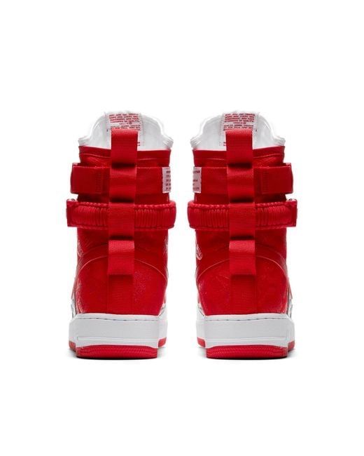 Nike SF Air Force 1 High у кольорі "White University Red"