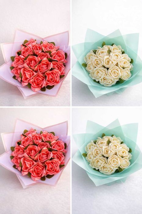 Квіти з атласної стрічки