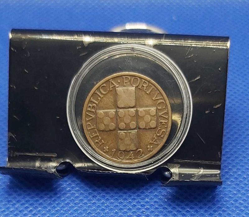 Moedas de XX centavos bronze 1942, 1943, 1944, 1945, 1948, 1952