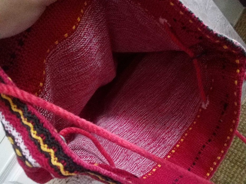 Torebka na plażę nad morze materiałowa damska sznurkowa orientalna