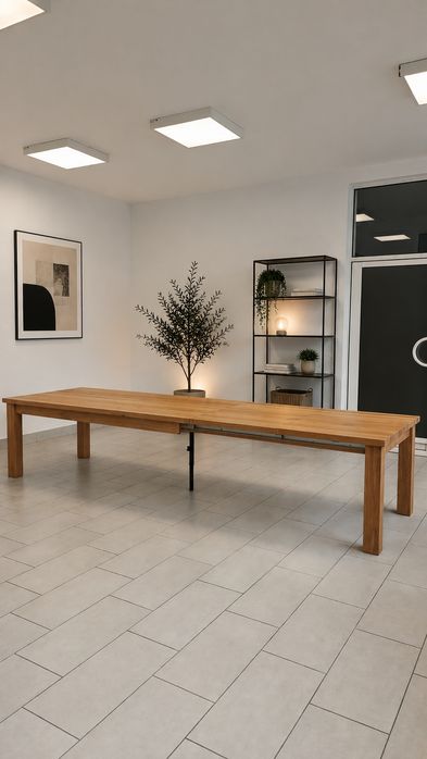 Stół loftowy stoliki drewniane dębowe loft lity z dostawkami na wymiar