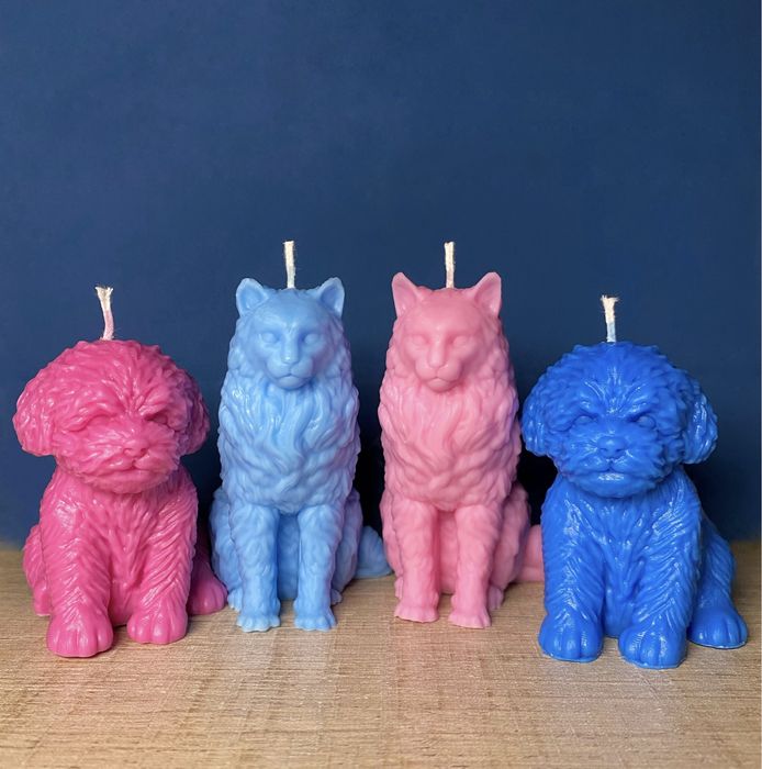 Vela Cão em Cera de Soja