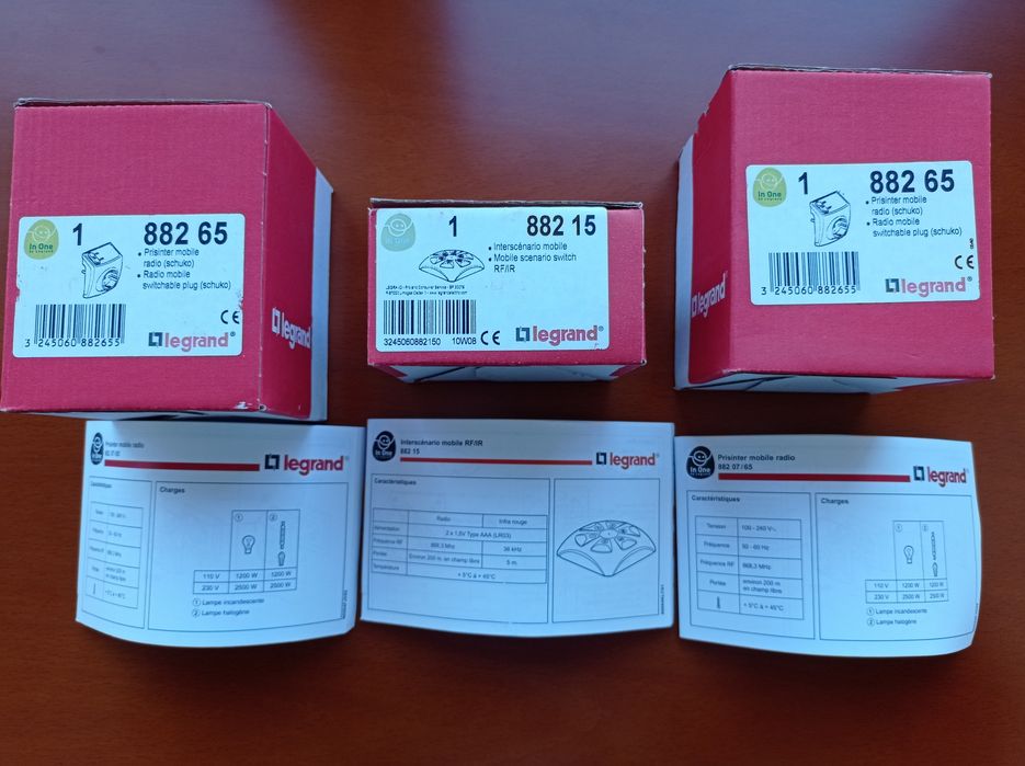 Legrand Tomadas RF 88265 + Interruptor de cenário RF/IR 88215