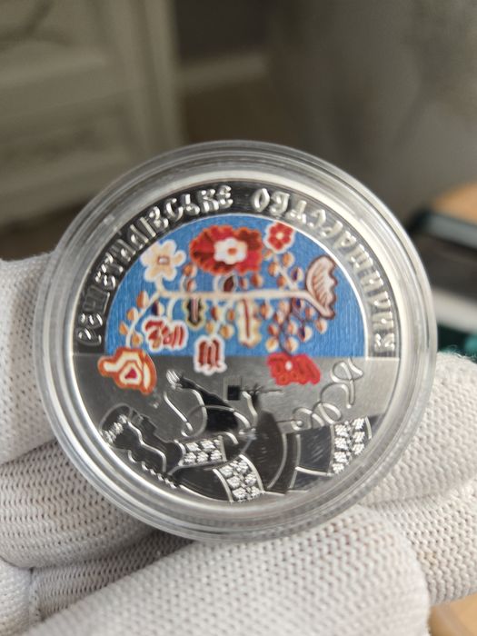 Срібна монета "РЕШЕТИЛІВСЬКЕ КИЛИМАРСТВО", 1 унція, 31.1 гр, 3000 шт.