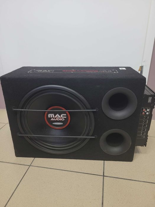 Skrzynia Basowa BASS LEADER 112R + Wzmacniacz MAC AUDIO