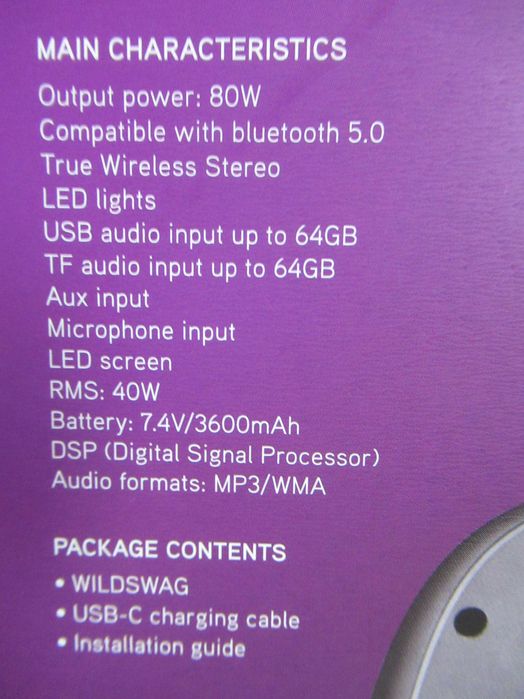 Caixa de som / coluna portatil como nova