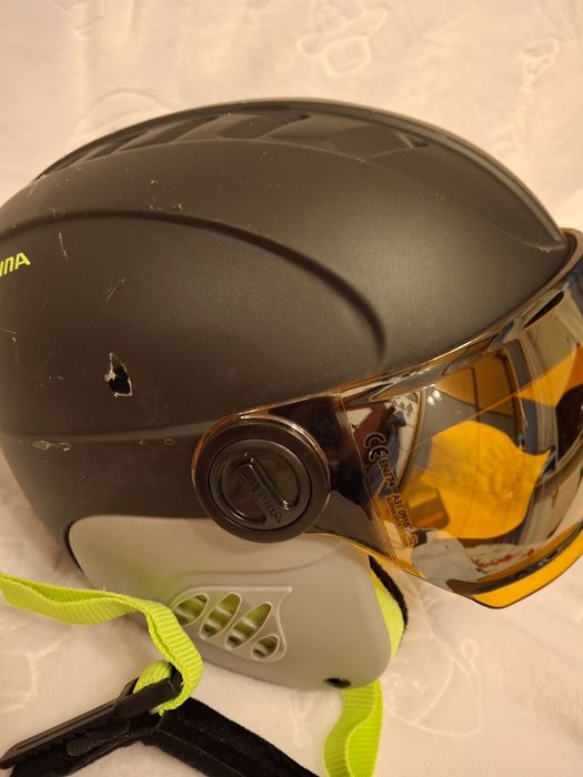 Kask Alpina Carat Le Visor Hm Charcoal Neon Matt 18/19