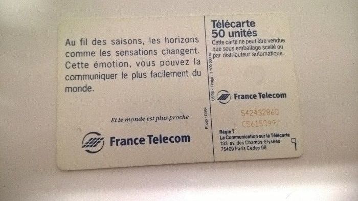 Antigo cartão telefónico France Telecom