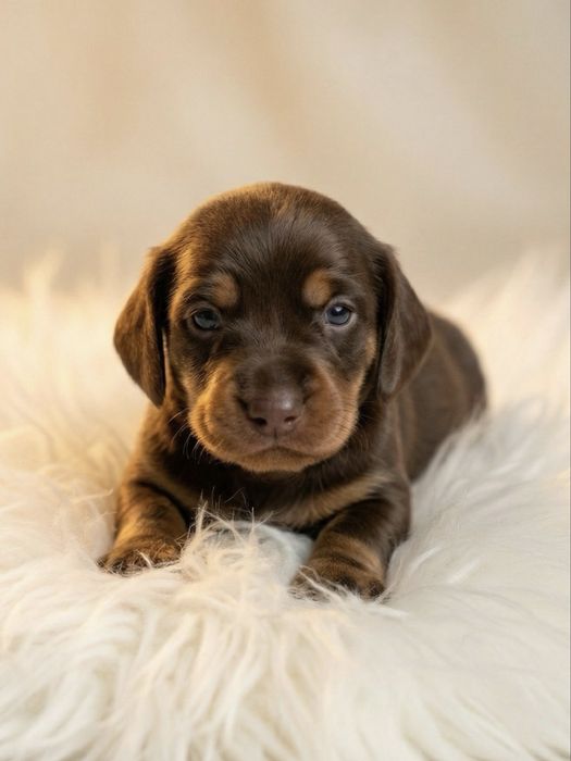 Цуценята такси. Таксята. Щенки таксы.