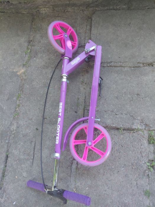 Продам самокат двоколісний фіолетовий складний Best Scooter Dragon