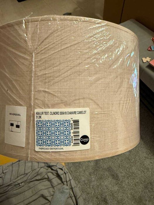 Novo abajur / cúpula de candeeiro (tecido)