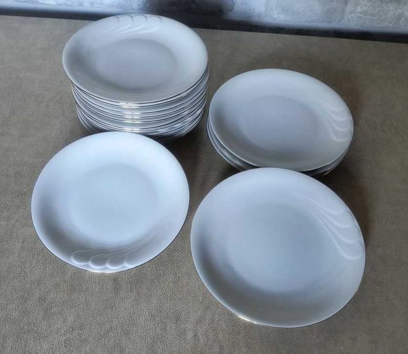 Porcelanowy serwis do kawy 6+6-osób+12 talerzyków deserowych - unikat