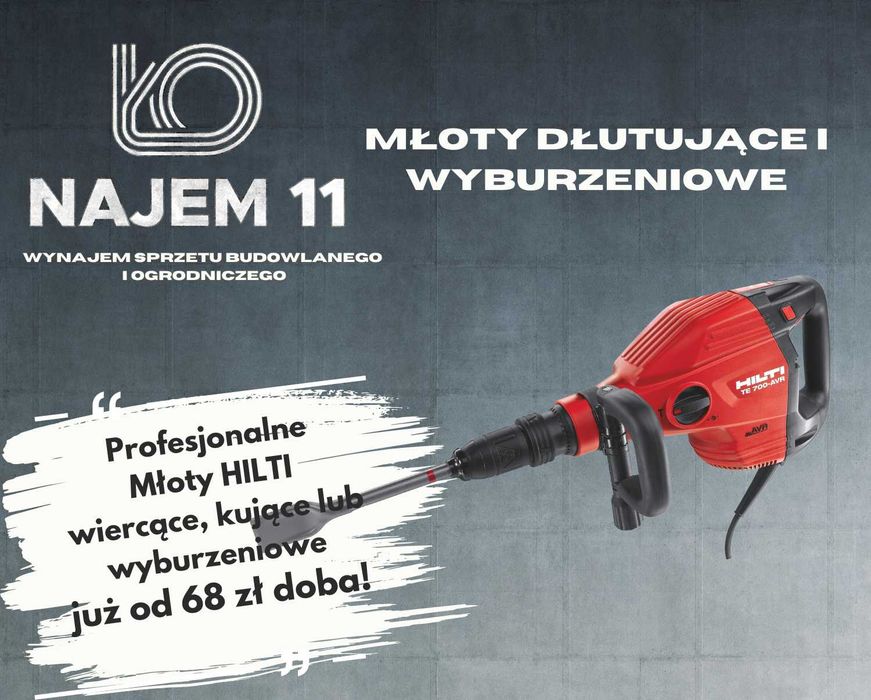 *** WYNAJEM - Młot kujący / Wyburzeniowy /Młotowiertarka ***