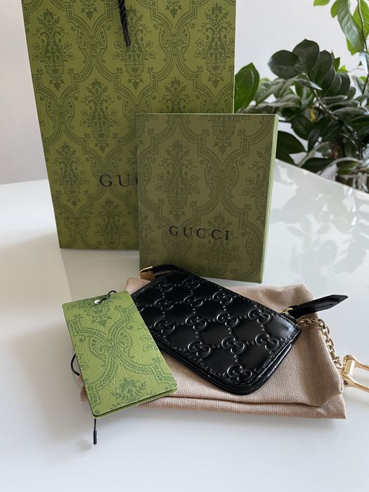 Skorzane etui na klicze Gucci