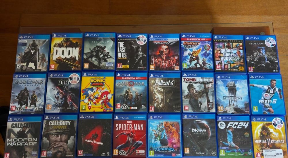PS4 +2comandos+24 jogos