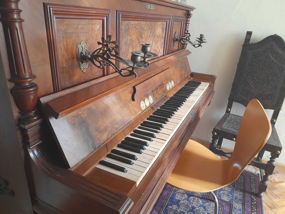 Piano Alemão em raiz de nogueira